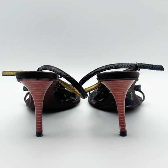 Vintage Rare Vero Cuoio shoes crystal peacock women’s heels size 37 - Picture 8 of 12